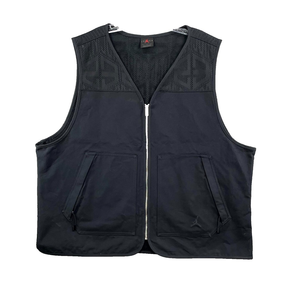 Air Jordan Essentials Utility Vest Men XL Hiking Hunting Tactical Full Zip Skate